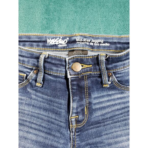 Mossimo Jeans Size 00 Womens Blue Stretch Denim Pants Ladies Mid Rise Jegging - Picture 5 of 11